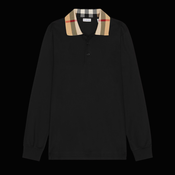 Polo Burberry Nero - maniche lunghe 2025