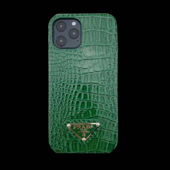 Prada iPhone Case Devil Wears Black Croc 2025